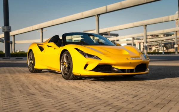Yellow Ferrari F8 Tributo Spider, 2022